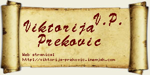 Viktorija Preković vizit kartica